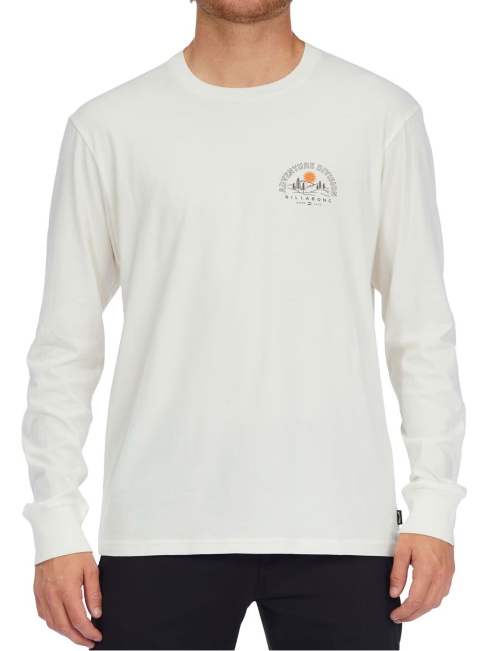 Billabong Men’s Highland Long-sleeve T-Shirt- Cream